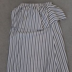 Strapless Striped Dress